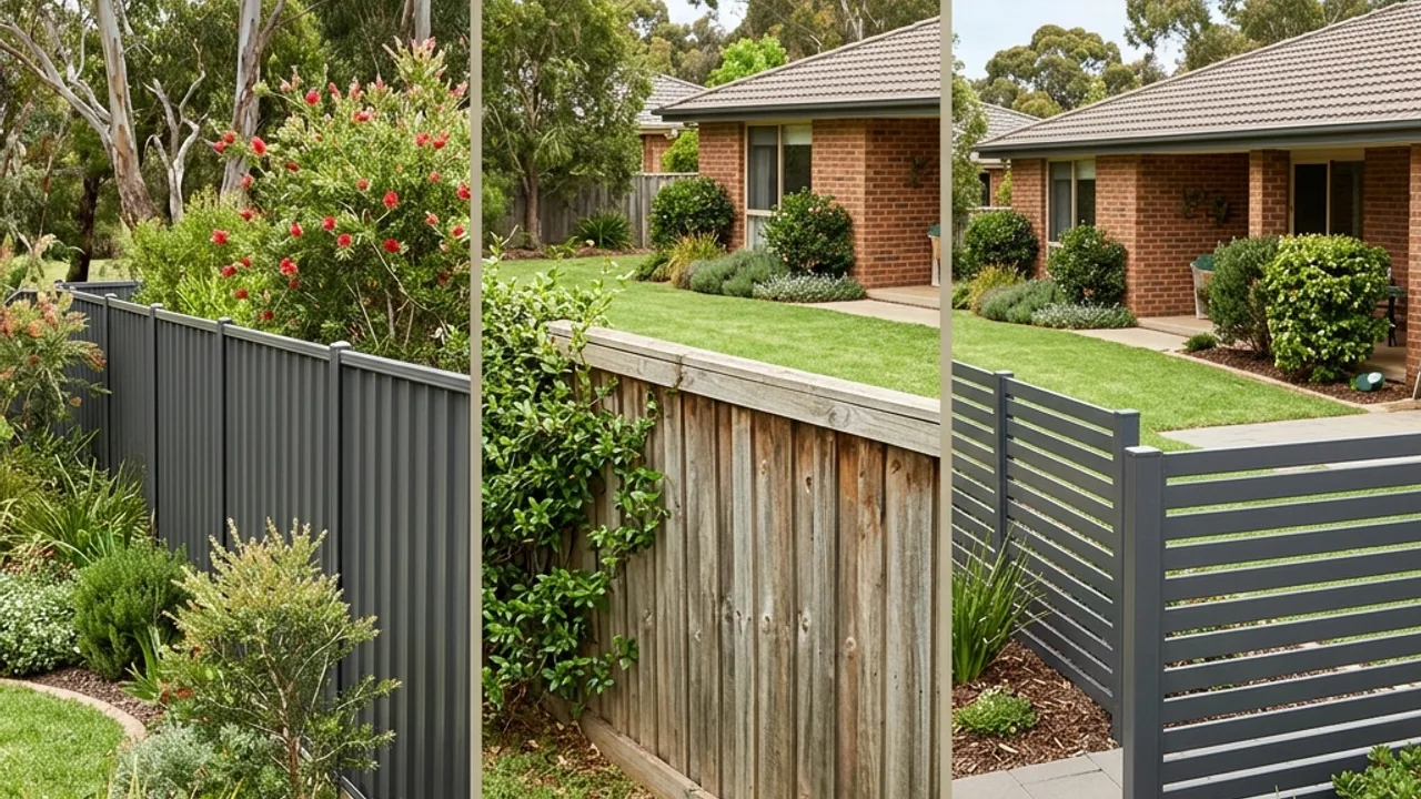 Fence styles and materials used on Highfields properties in the Toowoomba region